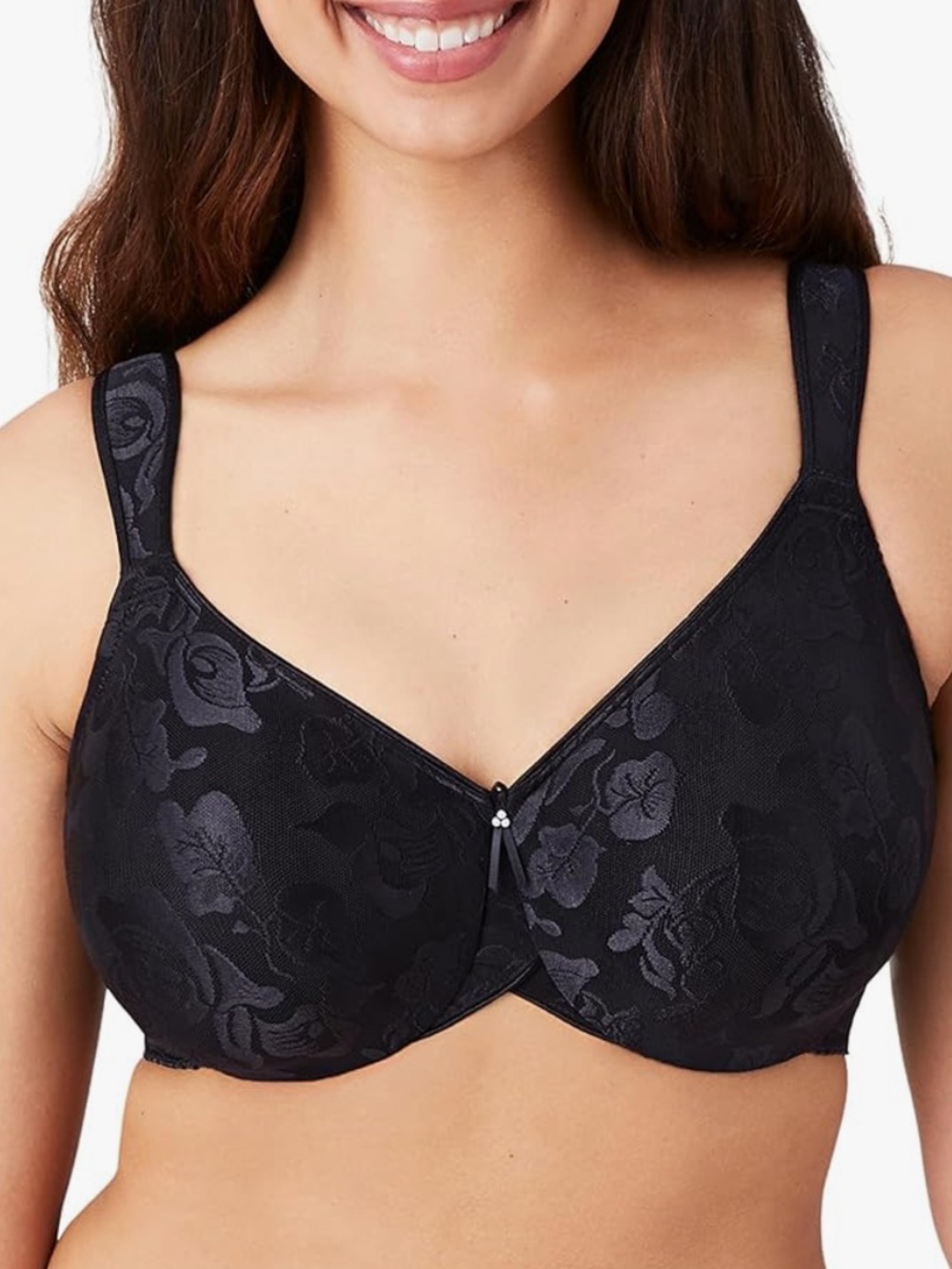 Wacoal bra Black Floral Jacquard Full Coverage Underwire 36G